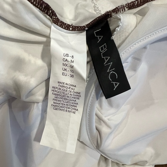 La Blanca Fierce Lines Side Shirred Underwire Tankini Top (6) - Picture 6 of 8